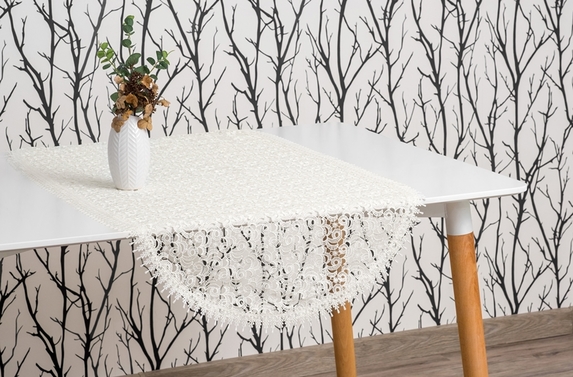60x120 cm owalny bieżnik z gipiury ECRU (827-23) (1)
