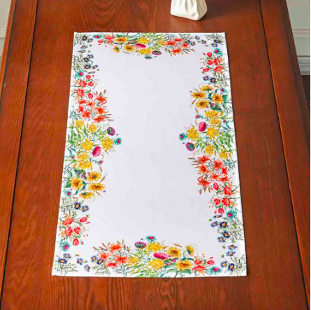 40X85 cm bieżnik drukowany KWIATY  (PF122-6) (1)