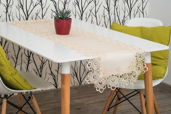 40x120 cm bieżnik prostokątny z gipiurą CAPPUCCINO (384-16) (1)