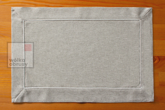 30x45 cm serwetka imitująca len SZARA ZE SREBRNĄ LAMÓWKĄ-paczka 2 szt (DA102-6) (3)