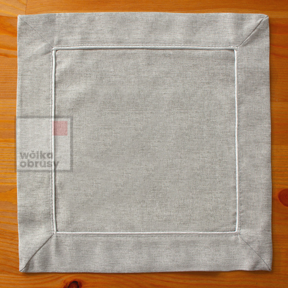 30x30 cm serwetka imitująca len SZARA ZE SREBRNĄ LAMÓWKĄ-paczka 2 szt (DA102-4) (3)