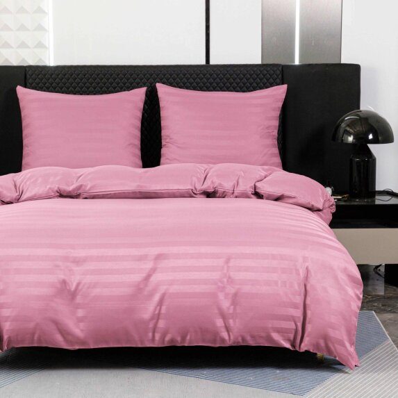 POŚCIEL BAWEŁNA-SATYNA 200x220 cm RÓŻOWY (B16-38) (1)