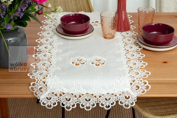 50X100 cm prostokąt  z gipiurą ECRU (384-12) (1)