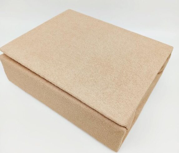 Prześcieradło FROTTE Z GUMKĄ 200x220 cm BEŻOWY (ELA-25) (1)