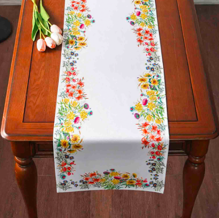 40x140 cm bieżnik drukowany KWIATY  (PF122-10) (1)