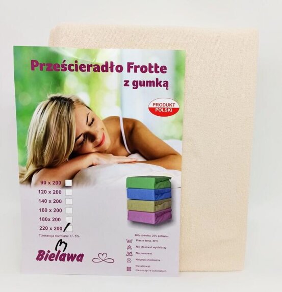 Prześcieradło FROTTE Z GUMKĄ 200x220 cm MORELA (ELA-25) (3)