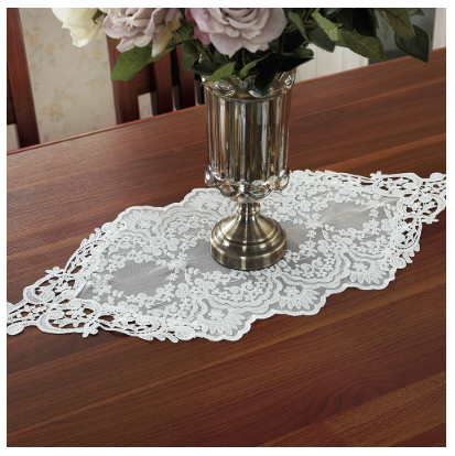 Bieżnik na komodę i na ławę owalny BIAŁY 30X150 cm (DAR04-20) (2)