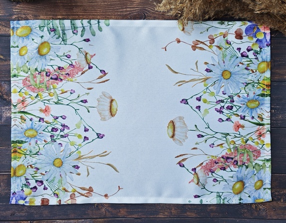 32x45 cm serwetki drukowane kolorowe kwiaty NA BIAŁYM- paczka 2 szt. (PF113-3,5) (1)