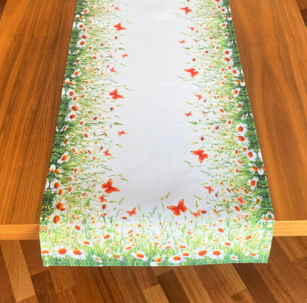 40x140 cm bieżnik drukowany ŁĄKA MOTYLI  (PF117-10) (1)