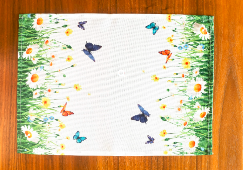 32x45 cm serwetki drukowane RUMIANKI I MOTYLE- paczka 2 szt. (PF118-3,5) (1)