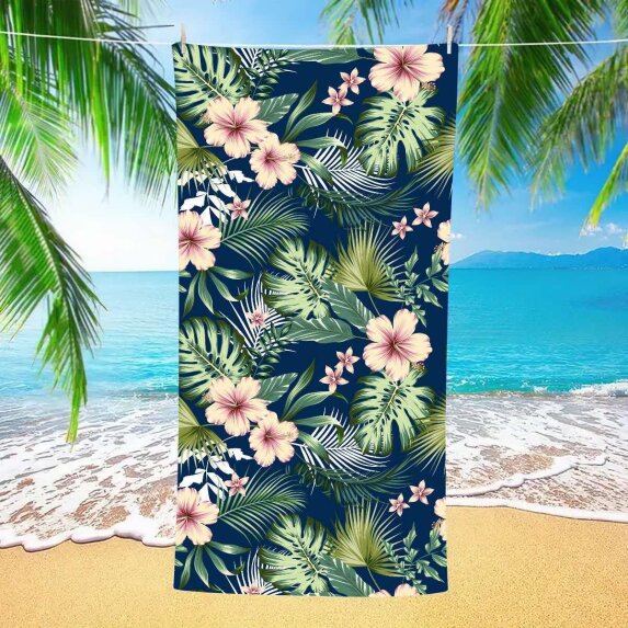 RĘCZNIK PLAŻOWY 70x140 - KWIATY PACZKA 10SZT (ELA-10) (1)