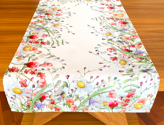 50x100 cm bieżnik drukowane KOLOROWE KWIATY (PF114-8) (1)
