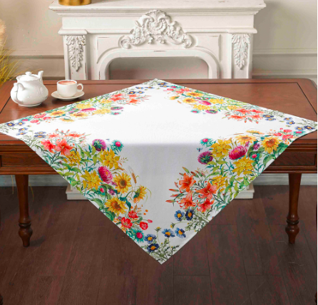 85x85 cm kwadrat drukowany KWIATY  (PF122-10) (1)