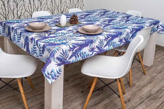 130x175 cm obrus drukowany FIOLETOWE PALMY (2934-25) (1)