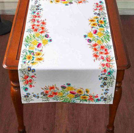 60x120 cm bieżnik drukowany KWIATY  (PF122-10) (1)