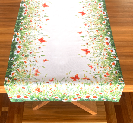 60x120 cm bieżnik drukowany ŁĄKA MOTYLI (PF117-10) (1)