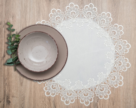 50 cm serwetka z gipiurą ECRU (384-8) (1)
