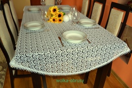 130x170 cm owal z gipiury ECRU (827-70)