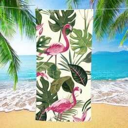 RĘCZNIK PLAŻOWY 70x140 - FLAMINGI 3 PACZKA 10SZT (ELA-10)