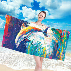 RĘCZNIK PLAŻOWY 70x140 - DELFIN PACZKA 10SZT (ELA-10)