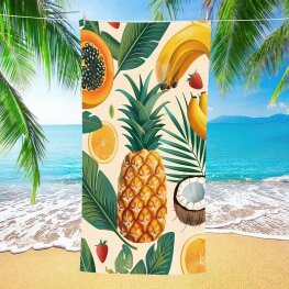 RĘCZNIK PLAŻOWY 70x140 - ANANAS 1 PACZKA 10SZT (ELA-10)