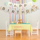 Girlanda urodzinowa baner HAPPY BIRTHDAY biała + złoto (gd4-3) (1)