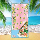 RĘCZNIK PLAŻOWY 70x140 - CYTRYNKI PACZKA 10SZT (ELA-10)
