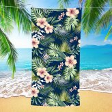 RĘCZNIK PLAŻOWY 70x140 - KWIATY PACZKA 10SZT (ELA-10)